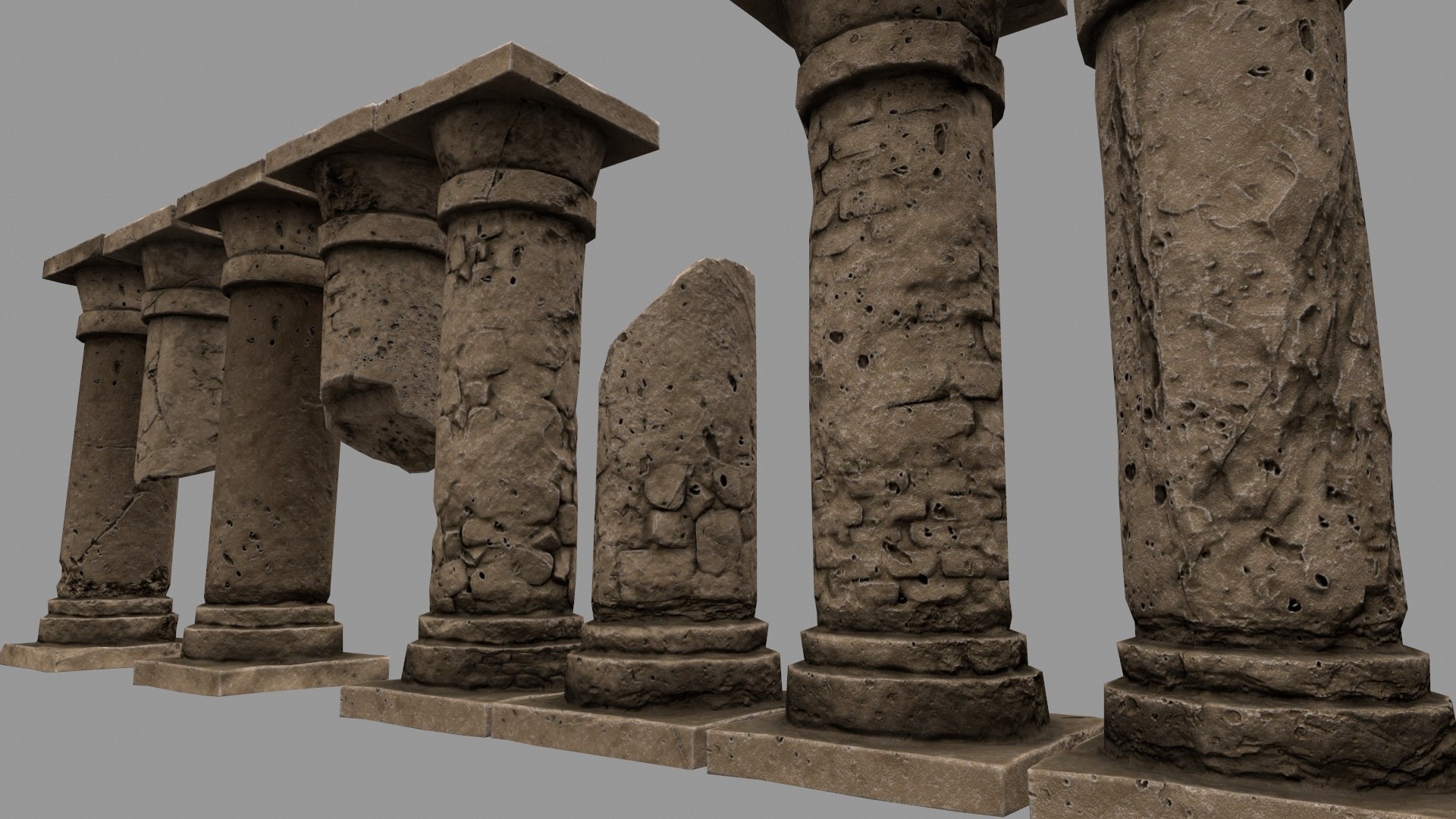 3d pillar model