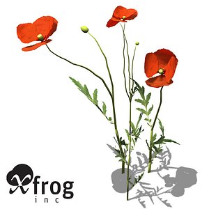 3ds max xfrogplants field poppy plant