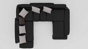 Leather Sofa - Interior furniture 3D model