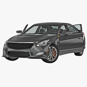 generic sedan 2 rigged 3d max