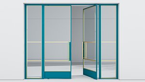 Aluminium door 348 3D model