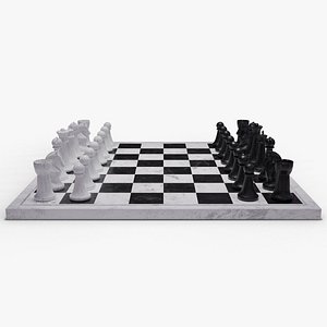 marble chess settings 3D model