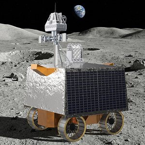 VIPER NASA Moon Exploration Rover Silver 3D model