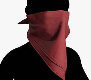 Red Bandana Face Mask