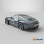 Sport Car Porsche 911 2024 Blue 3D model