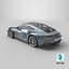 Sport Car Porsche 911 2024 Blue 3D model