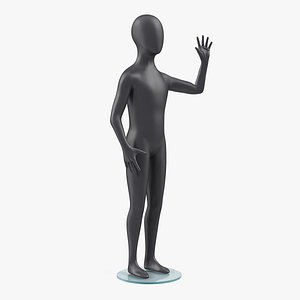 child mannequin dark rigged model