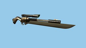Sniper Gunblade 01 Bronze Black - Character SciFi Design 3D model