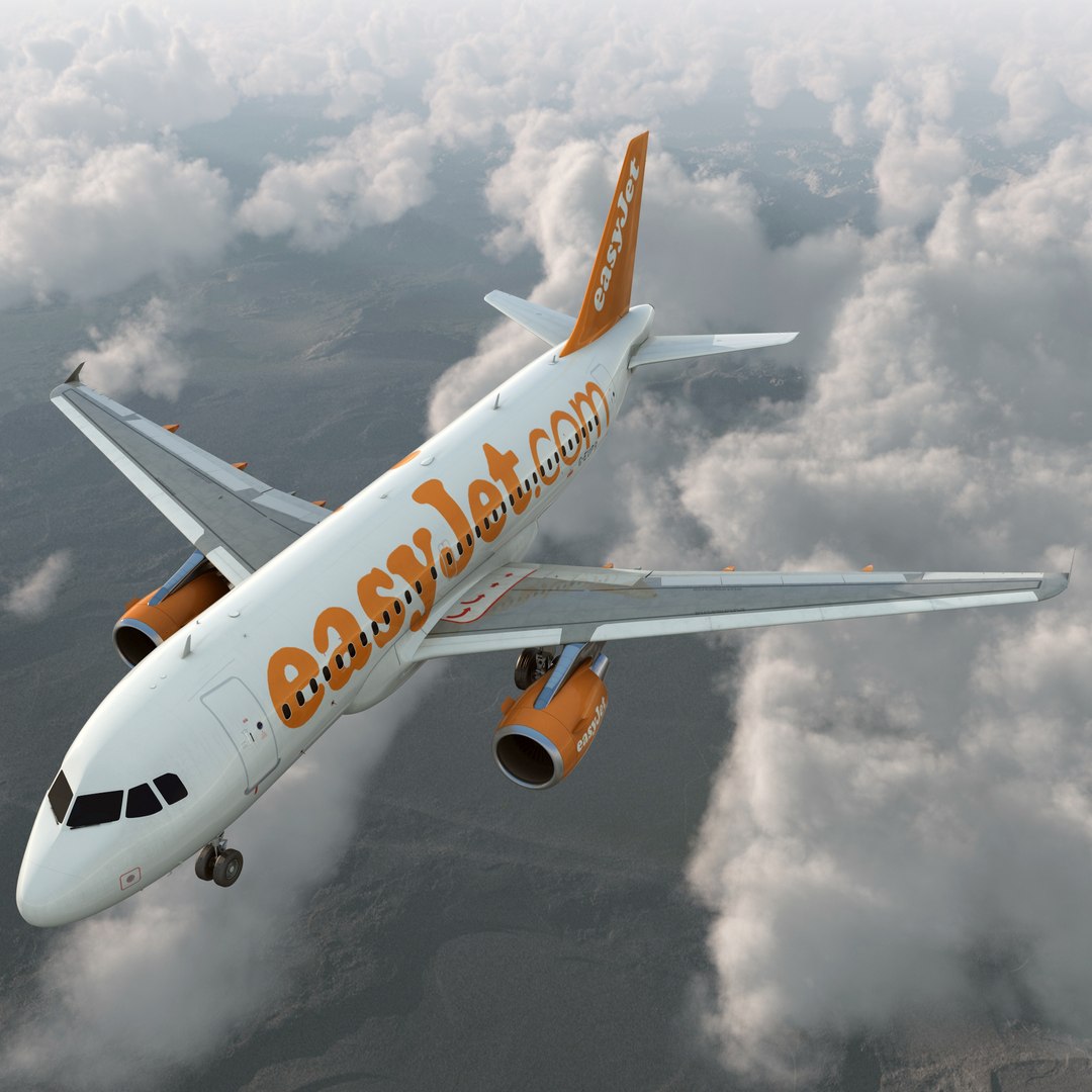 Airbus A319 EasyJet 3D Model 3D model preview