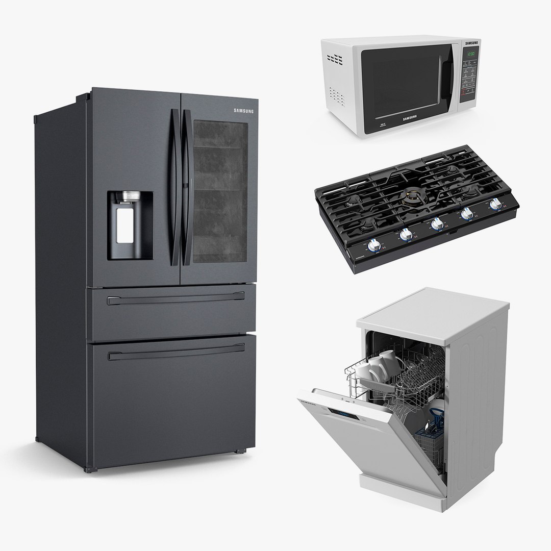 Samsung Kitchen Appliances Collection 2 3D model preview