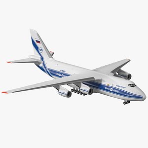 Antonov An124 Ruslan Aircraft Volga Dnepr Rigged