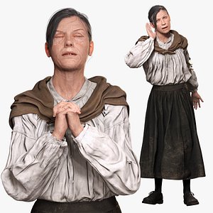 Elda   Realistic Elderly Woman 3D Character Model model