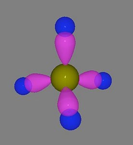 methane sp3 orbitals 3D model