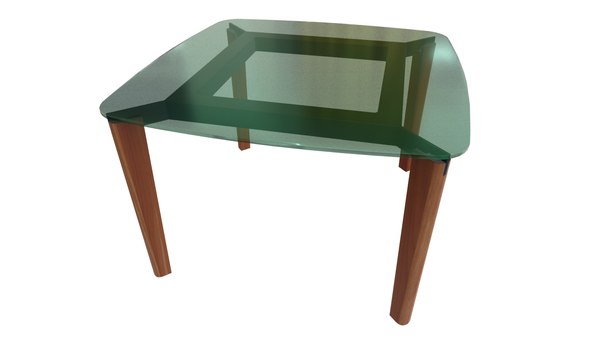 3D model Stylish Glass Table 3D Model VR Low-poly 3D model