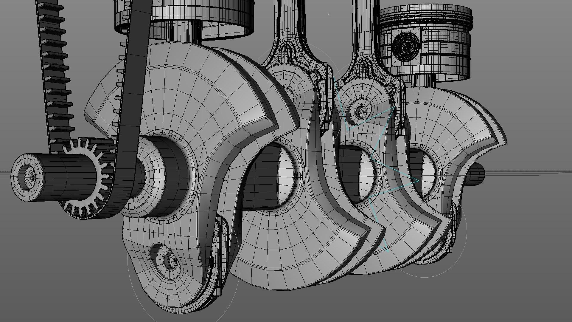 motor engine 3d 3ds