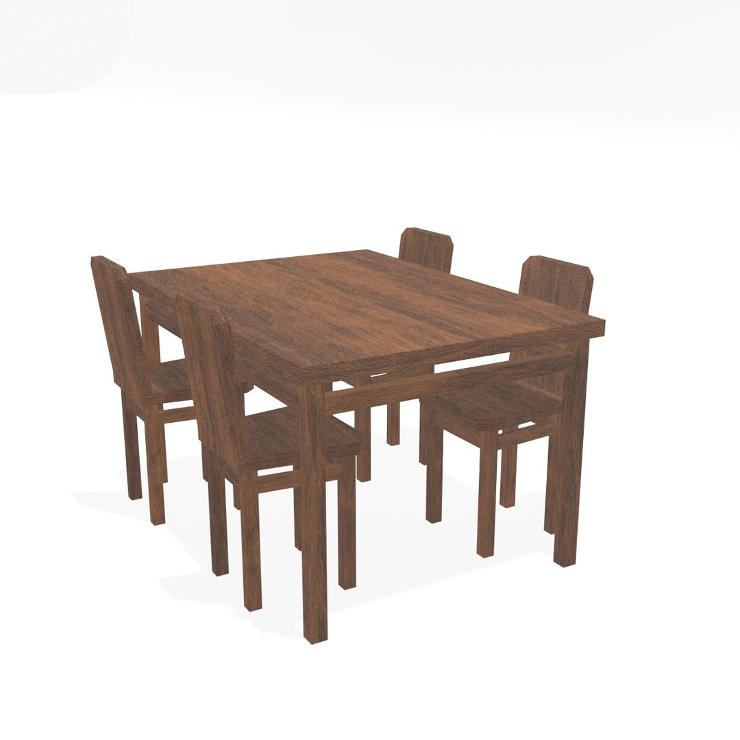 3D Simple RectangularTable - TurboSquid 2175037