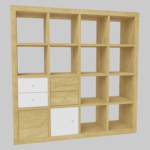 ikea kallax shelving 3D model