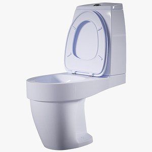 Toilet With Animated Button PBR