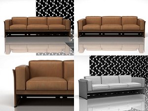 405 duc 3-seater sofa 3D model
