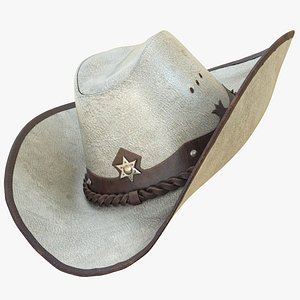 3D realistic cowboy hat pbr
