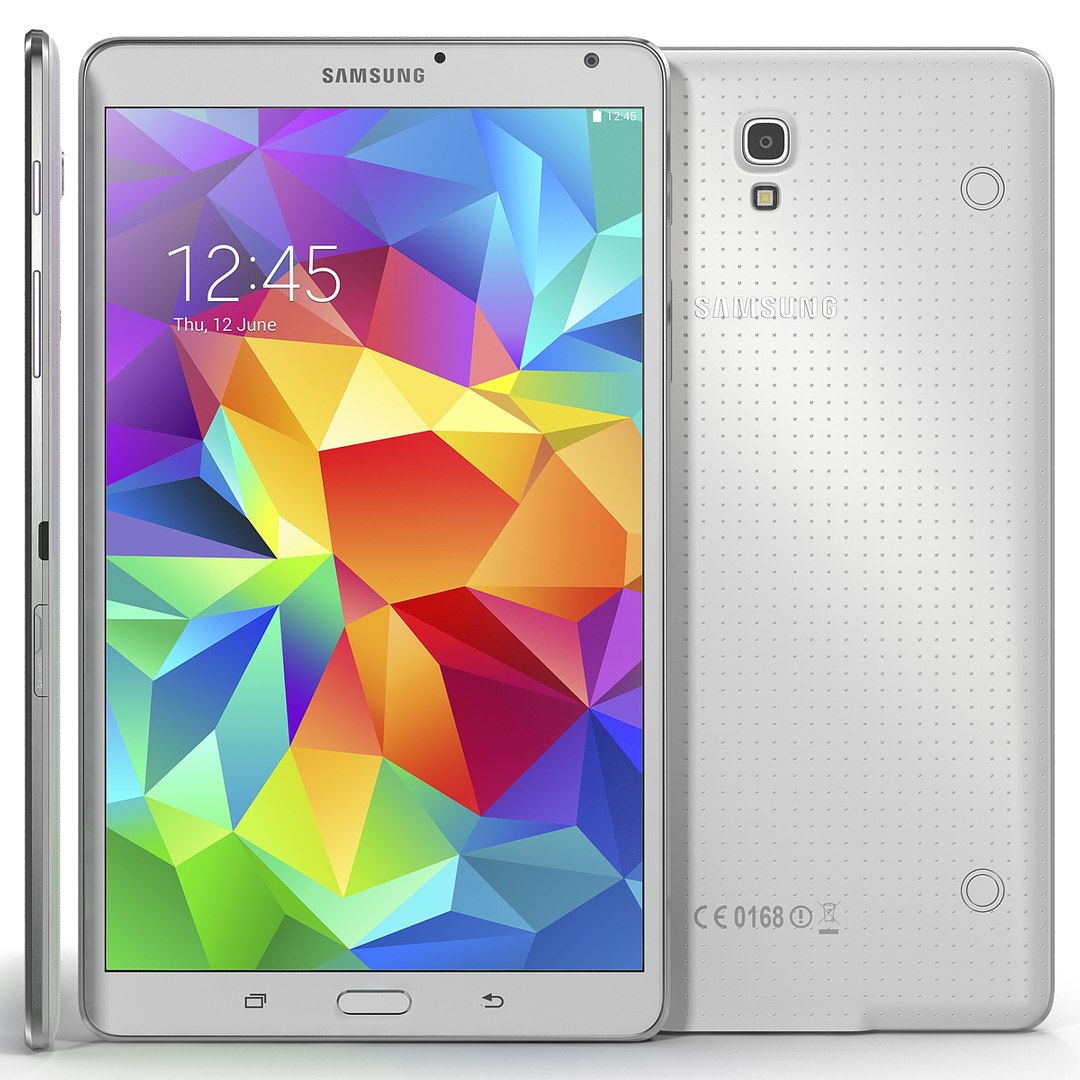Samsung Galaxy Tab S 8.4 White 3D Model 3D model preview