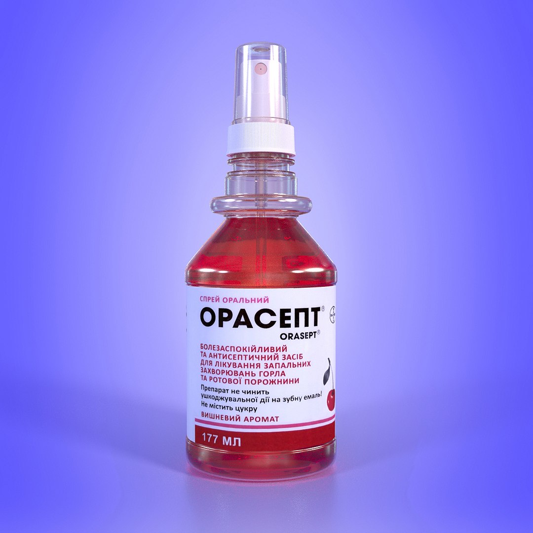 3D Orasept Spray Medicine Bottle - TurboSquid 1323608