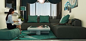 3D living room model