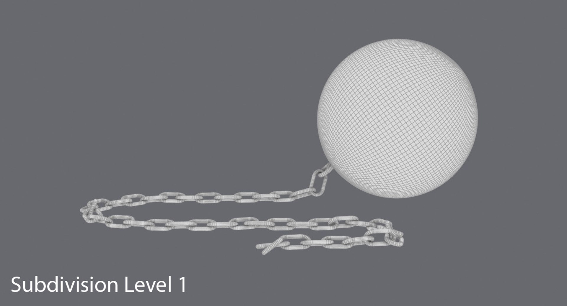 3d Model Of Broken Ball Chain