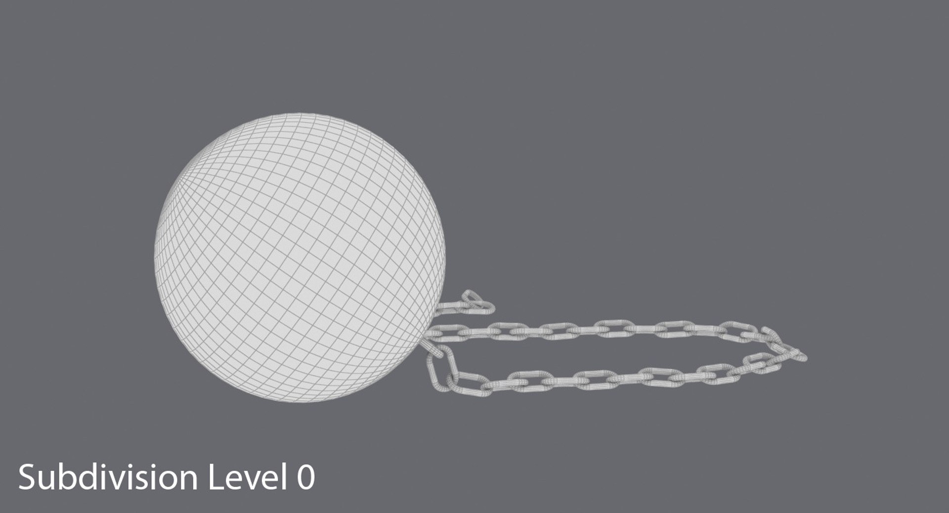 3d Model Of Broken Ball Chain