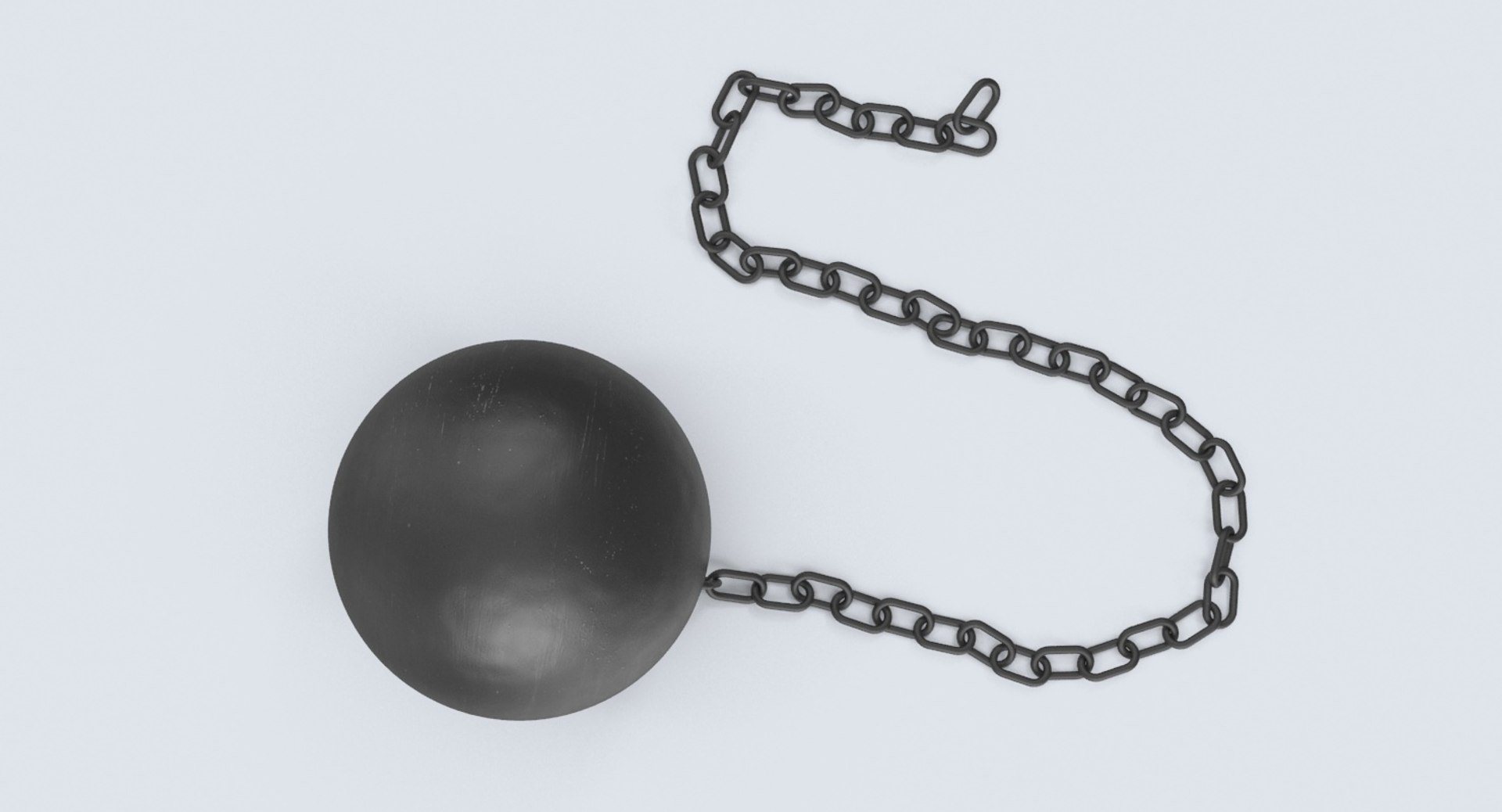 3d Model Of Broken Ball Chain