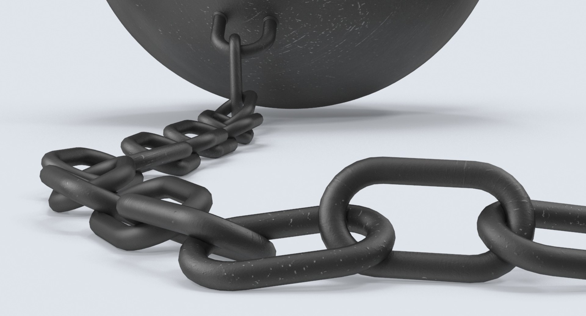 3d Model Of Broken Ball Chain