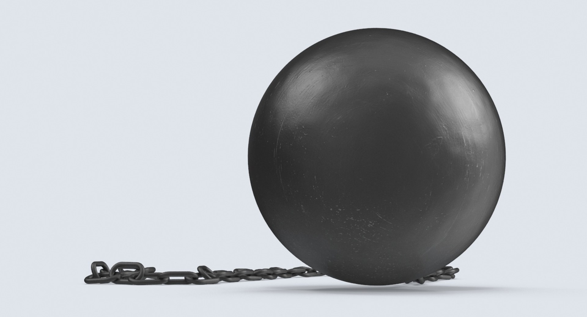 3d Model Of Broken Ball Chain