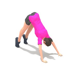 3D animations exercise woman