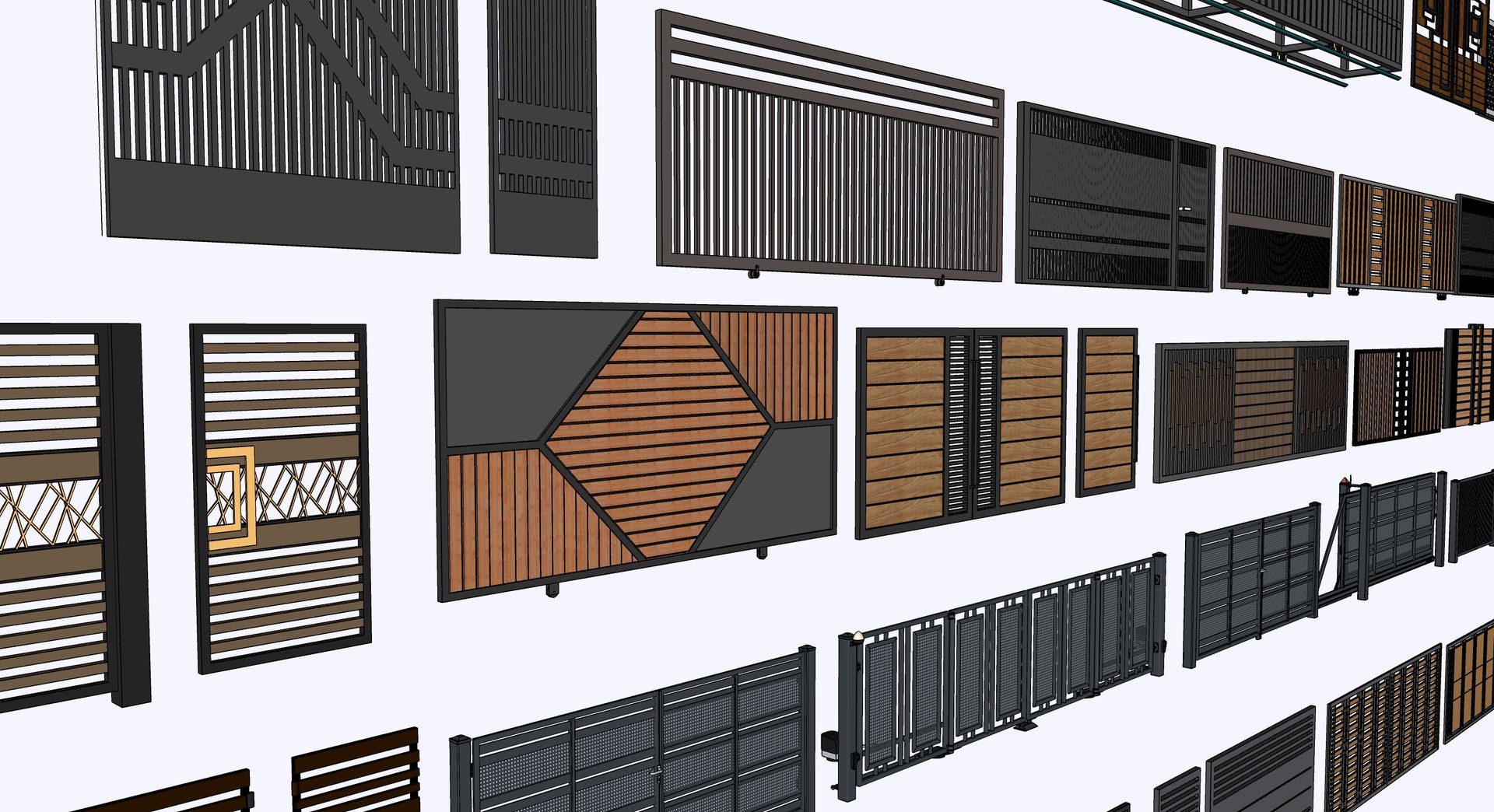 3D Gate Fence Door Design Model TurboSquid 2047336