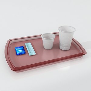 3d model office coffee set