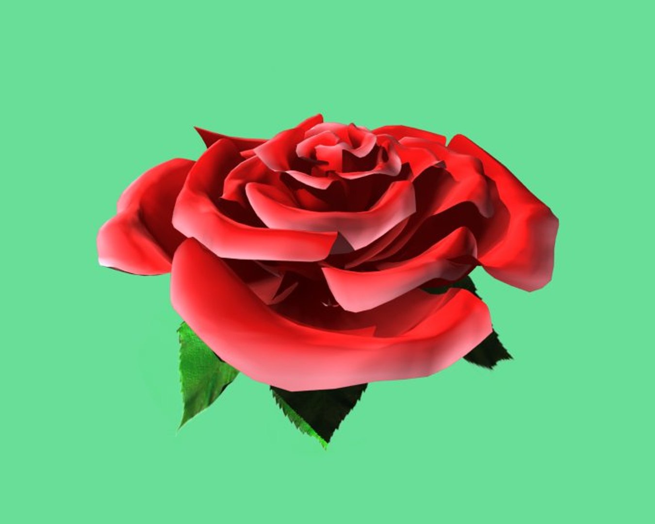 rose flower 3d max