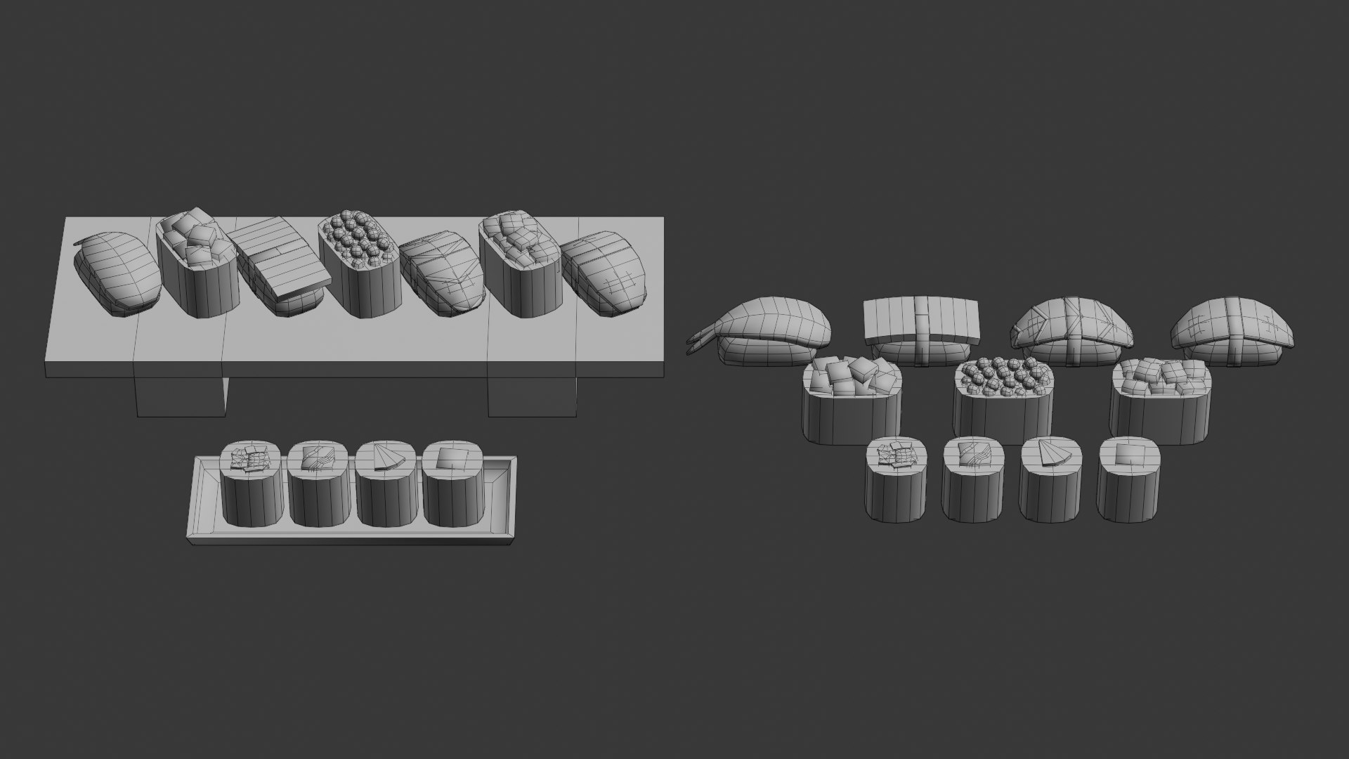 3D Low Poly Japanese Food Pack Model - TurboSquid 2393286