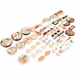 Low Poly Japanese Food Pack