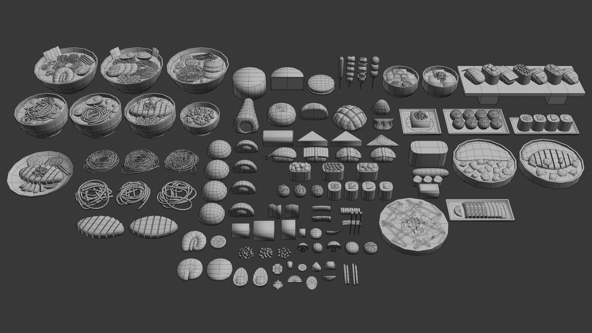 3D Low Poly Japanese Food Pack Model - TurboSquid 2393286