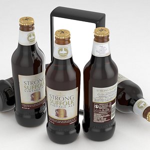 Beer Bottle Greene King Suffolk Strong Vintage Ale 500ml
