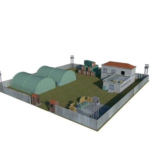 Low Poly Military Camp