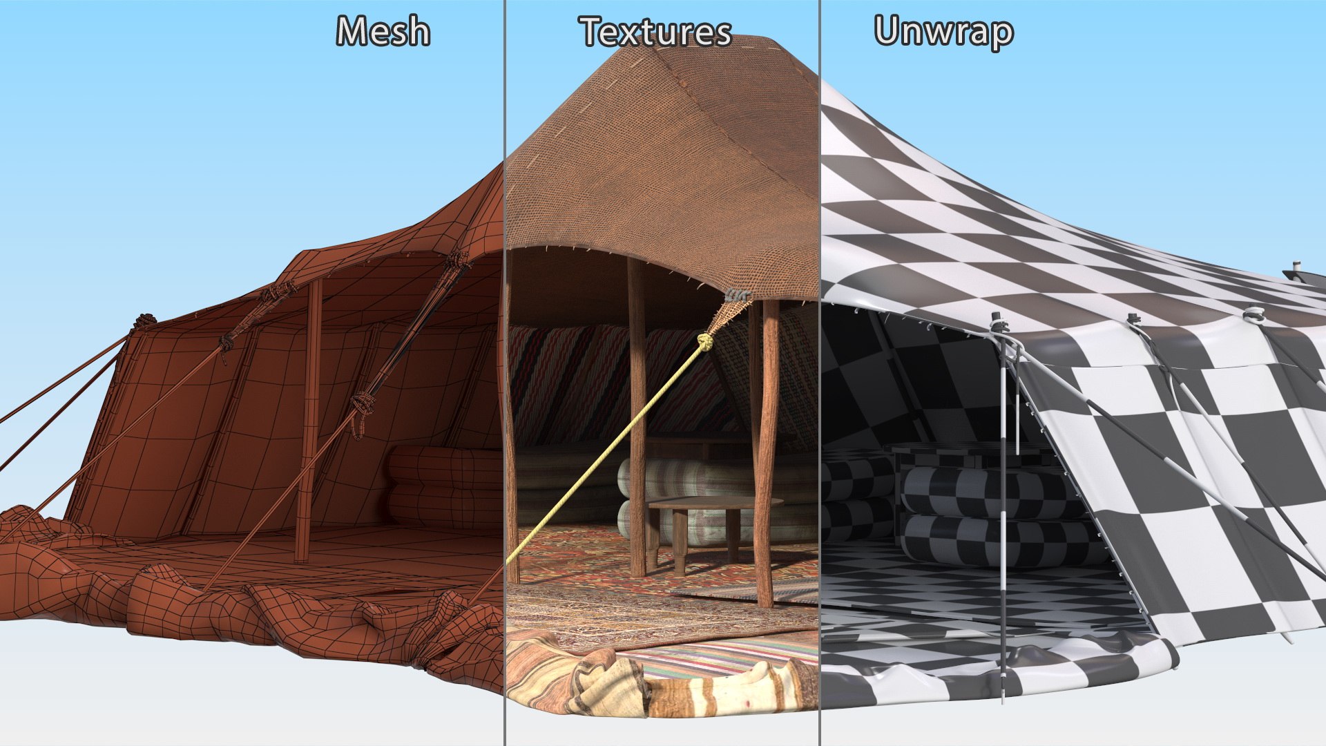 Traditional Bedouin Tent model - TurboSquid 2182921