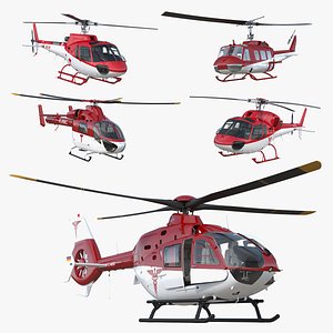 Rigged Air Ambulance Helicopters 3D Models Collection 2