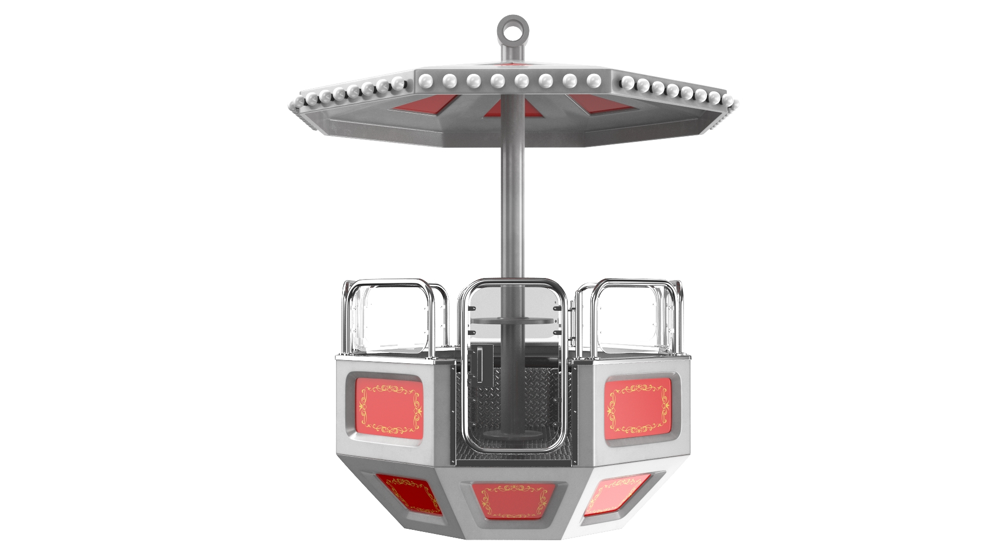 Red Detailed Ferris Wheel Cart 3D model - TurboSquid 2096740