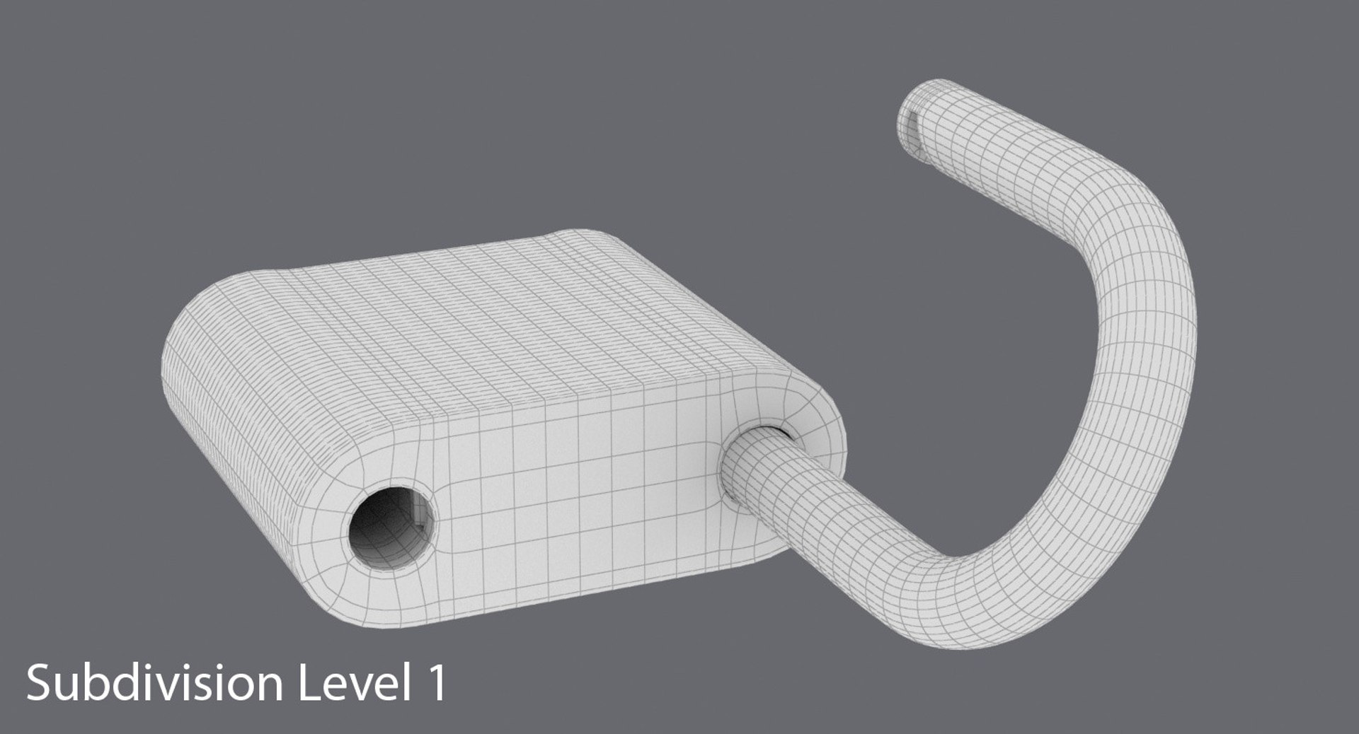 Padlock Closeup 3d Model