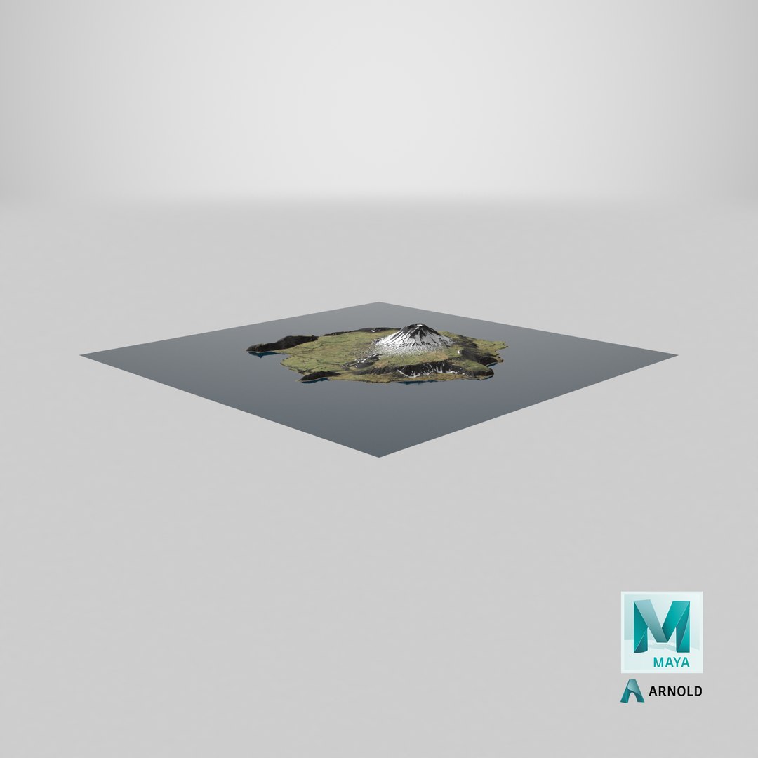 Snowy island volcano PBR landscape model https://p.turbosquid.com/ts-thumb/kI/6HUTMY/xo/stemcell_maya_arnold_render/png/1778531876/1920x1080/fit_q87/9ed62168f966a0c2ec80388b72f644794a2c103a/stemcell_maya_arnold_render.jpg