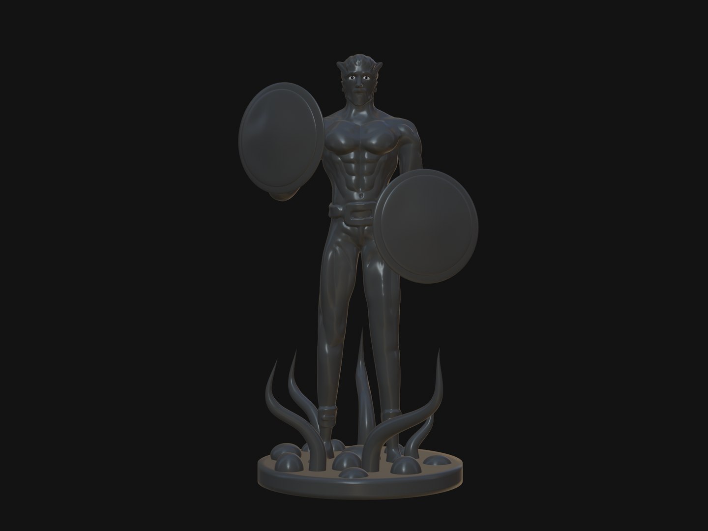 3D Man With Shield Character Design Model - TurboSquid 1991624