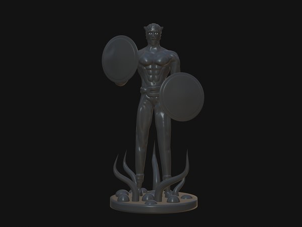 3D man with shield character design model - TurboSquid 1991624