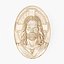 3D Relief of Jesus Christ model