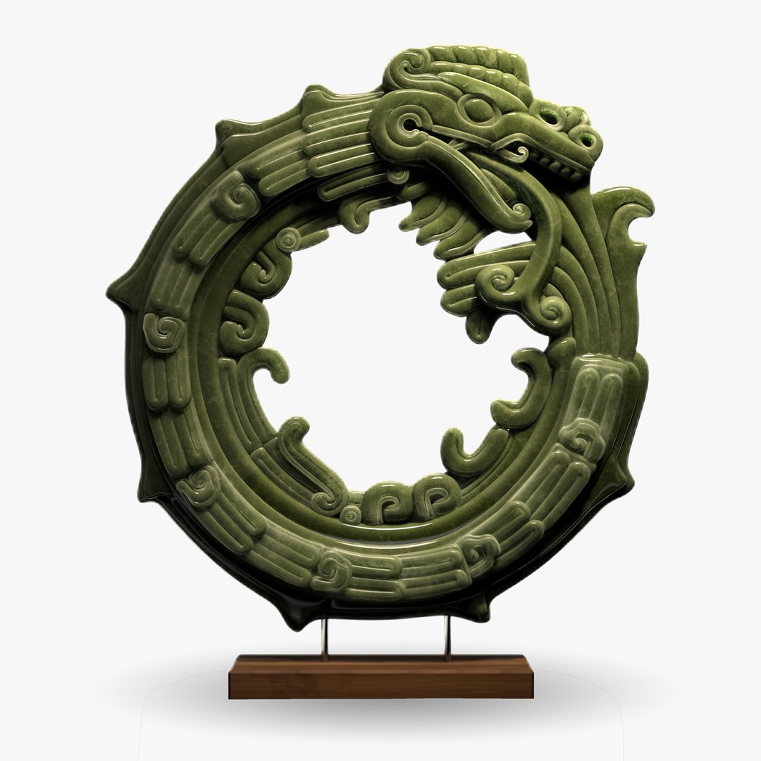 Ouroboros Mayan Jade Sculpture model - TurboSquid 2057031